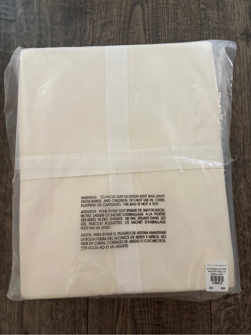 NEW Pottery Barn PB Classic Organic Cotton Sheet Set Ivory Twin XL 400 thread